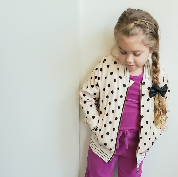 Girls Boutique Polka Dot lightweight Jacket - Picture 2 of 6